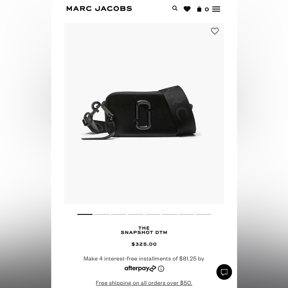 MARC JACOBS THE SNAPSHOT DTM in perfect condition never worn all black